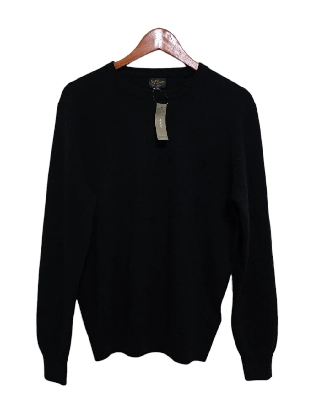 J. Crew Cashmere Crewneck Sweater in Black Size Medium NWT